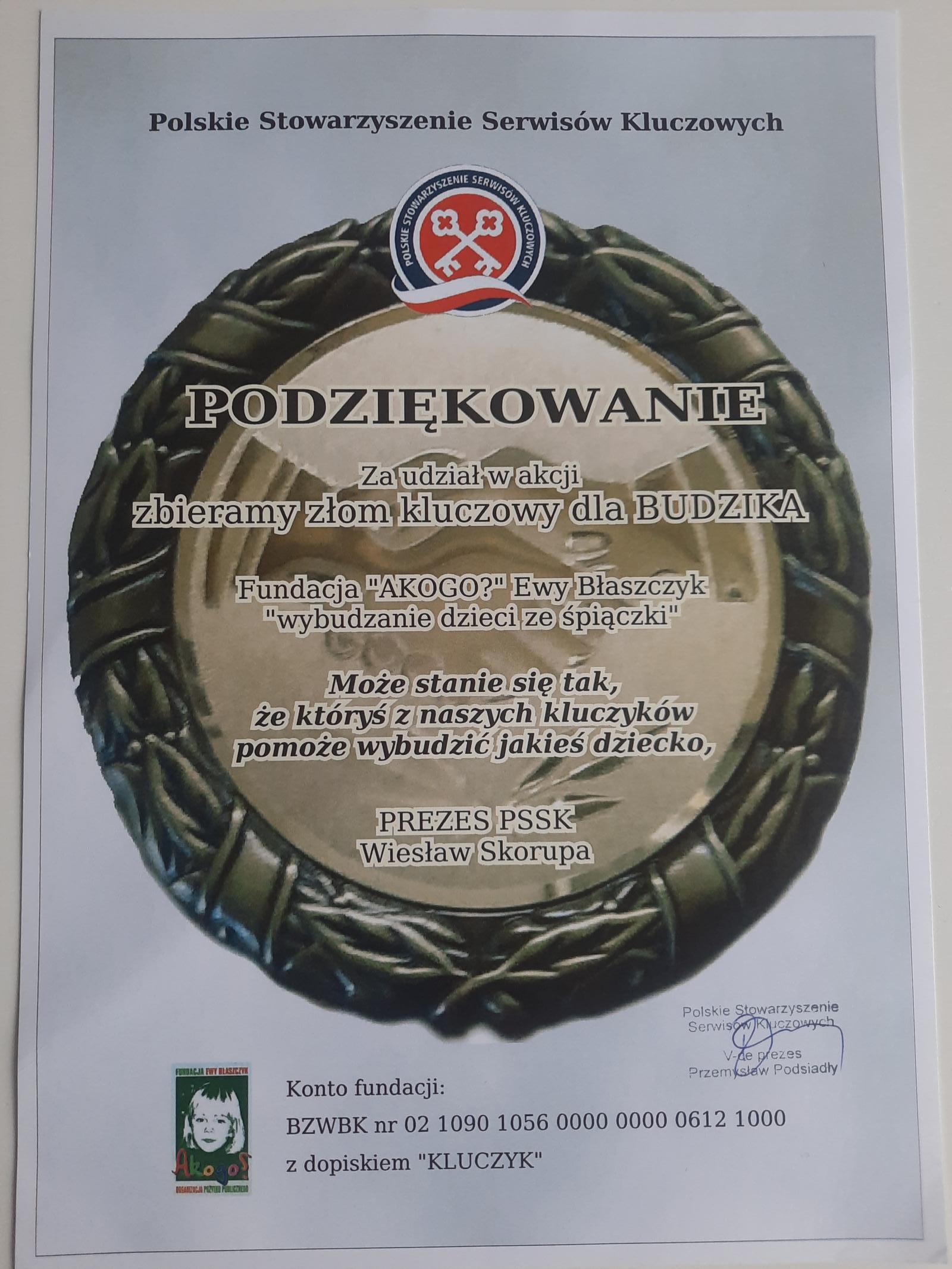 Stare klucze dla BUDZIKA